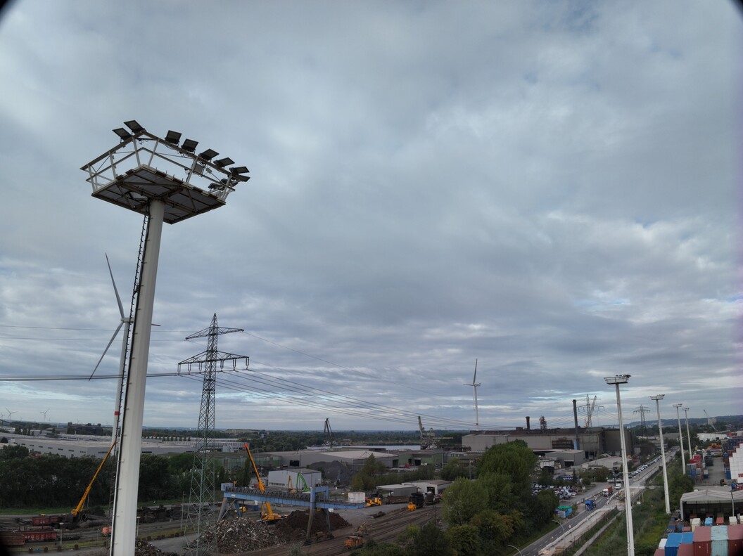 Industrial aerial survey — port area